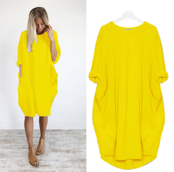 Women Summer Dress | Relaxed Fit Round Neck Midi Length Silhouette
