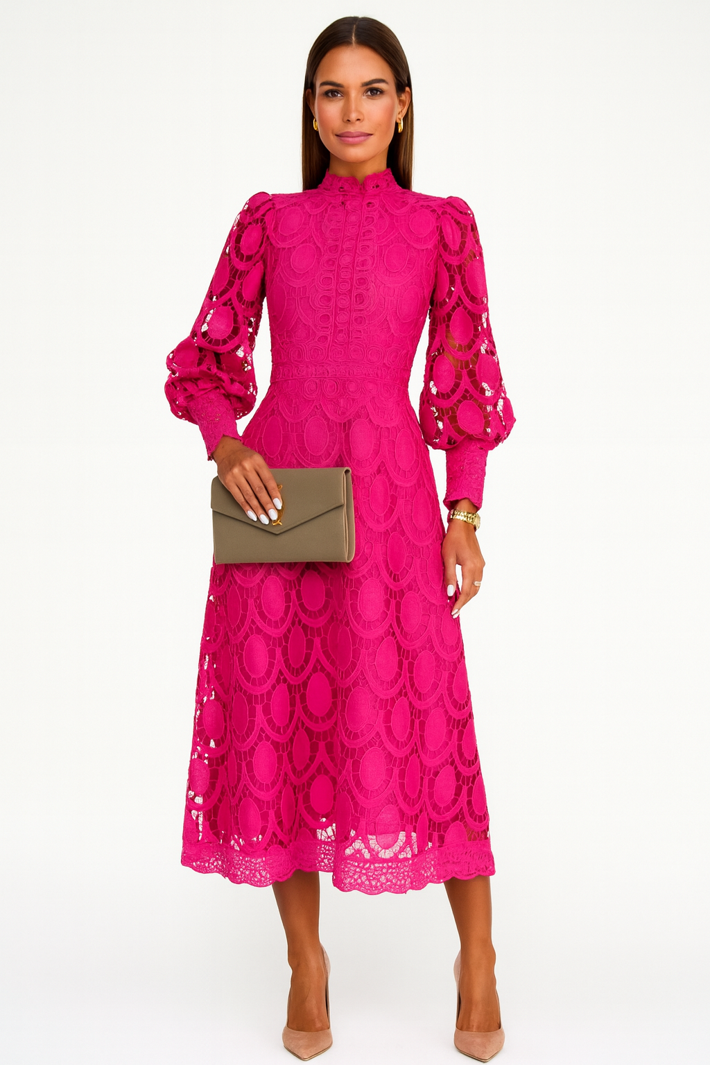 Lace Midi Dress for Women – Timeless Elegant Occasion Dress