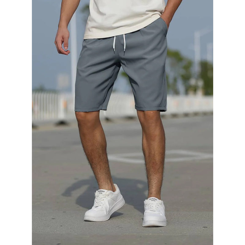 Men Drawstring Waist Shorts | Low Rise Waist Pull-on Design