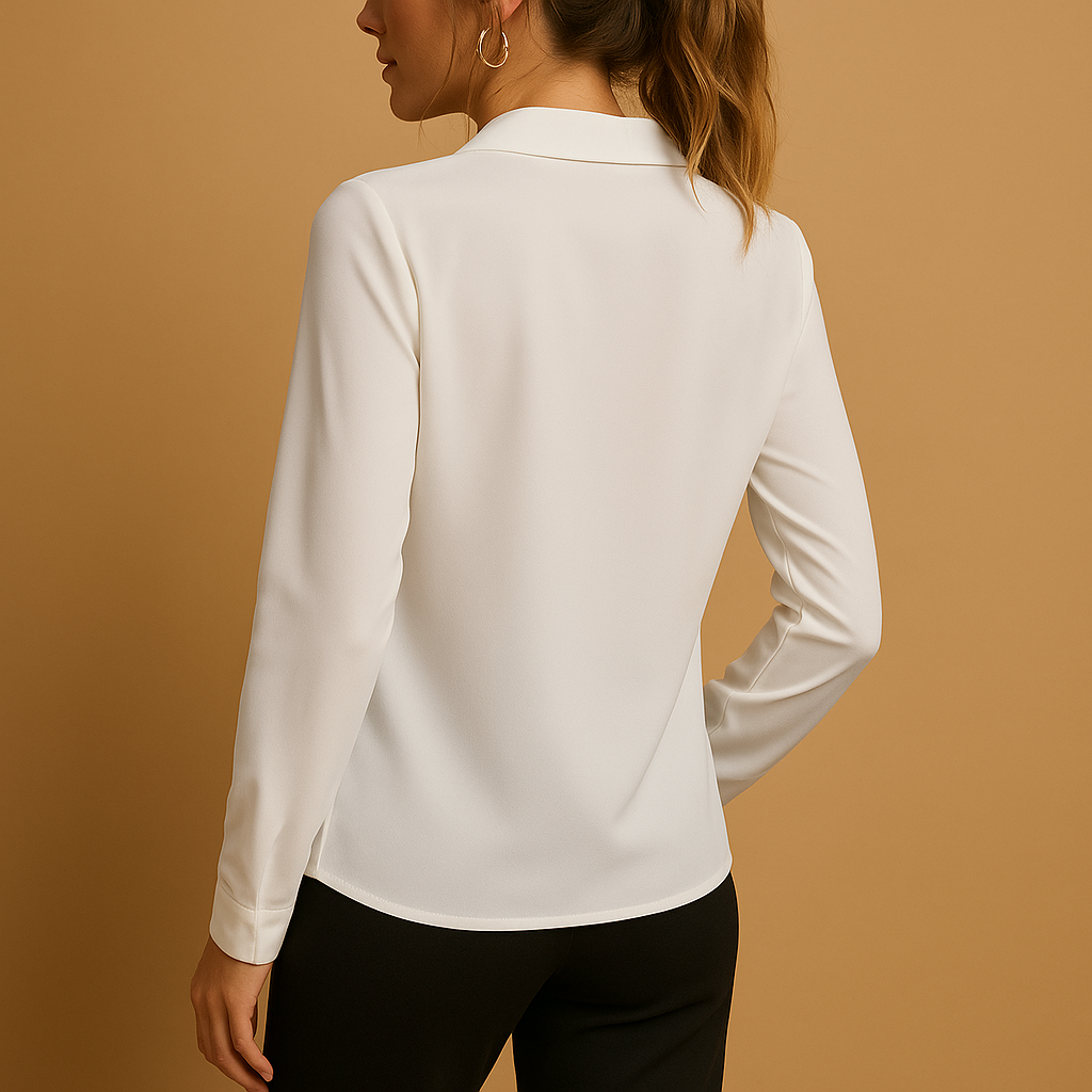 Women Blouse | Fitted Design with Classic Collar and Button Closure