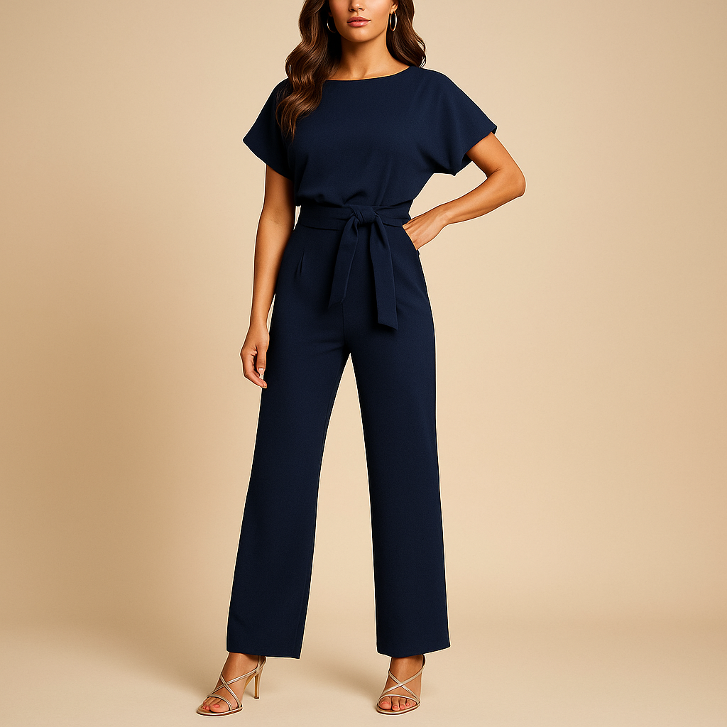 Women Jumpsuit | Fitted High-Waist Lace-Up Design