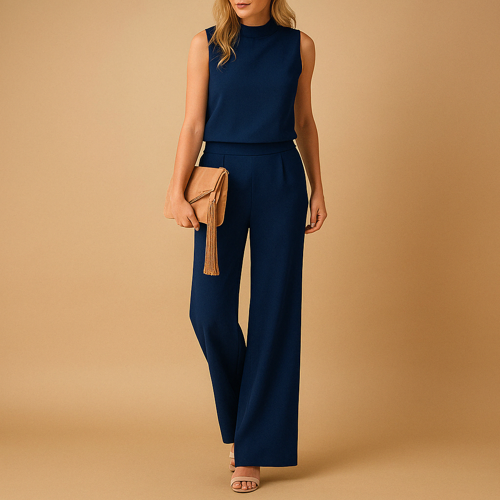 Women Jumpsuit | Wide Leg and Round Neck Design