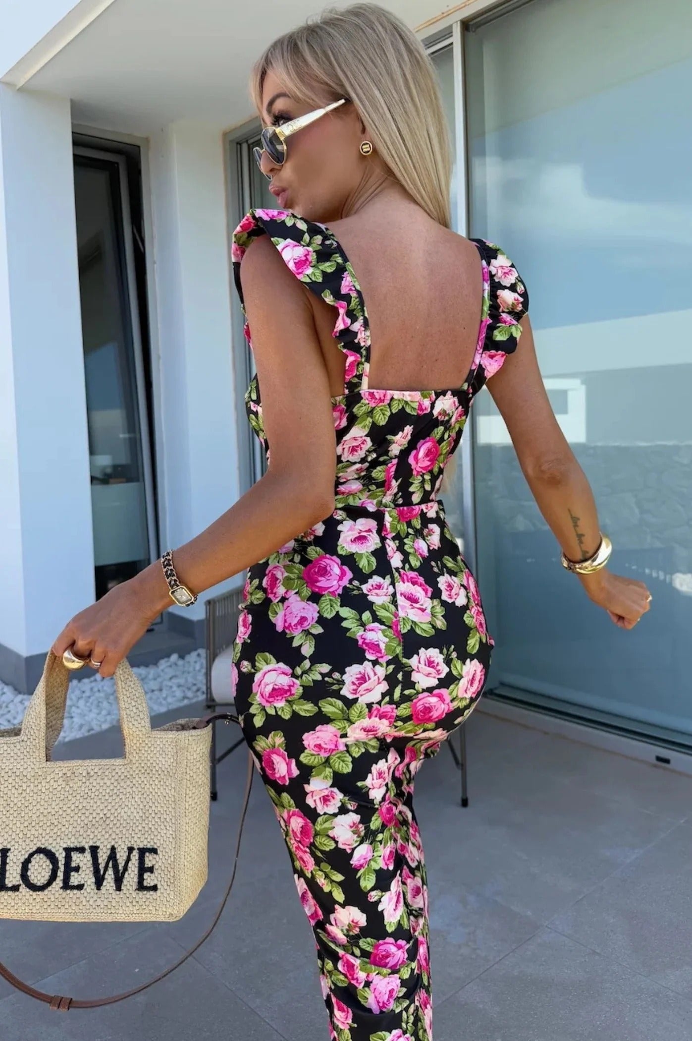 Sweetheart Slit Midi Dress for Women – Casual Summer Outfit