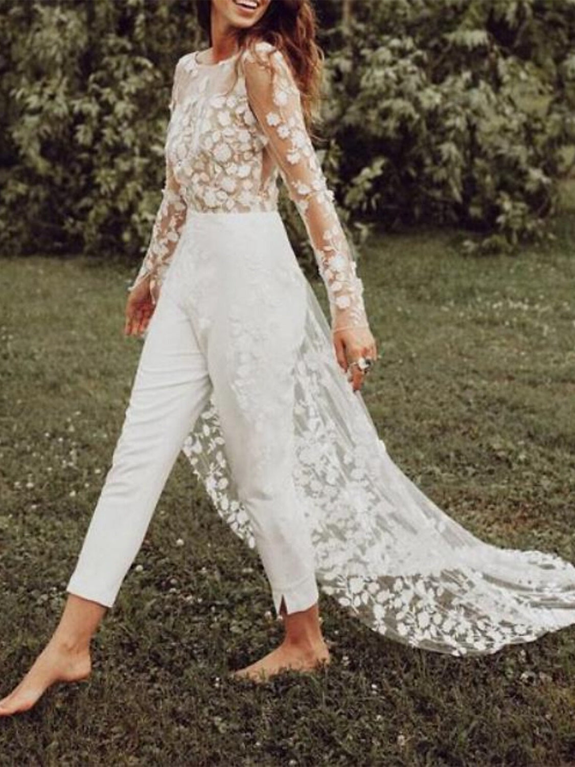 Women Jumpsuit | Long Sleeve Bridal Design