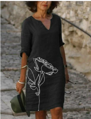 Women Dress | Mini Length Summer Wear with Graphic Print Pattern