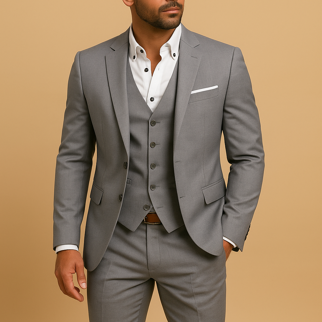 Men Suit | Slim Fit Three Piece Set With Blazer Jacket And Trousers