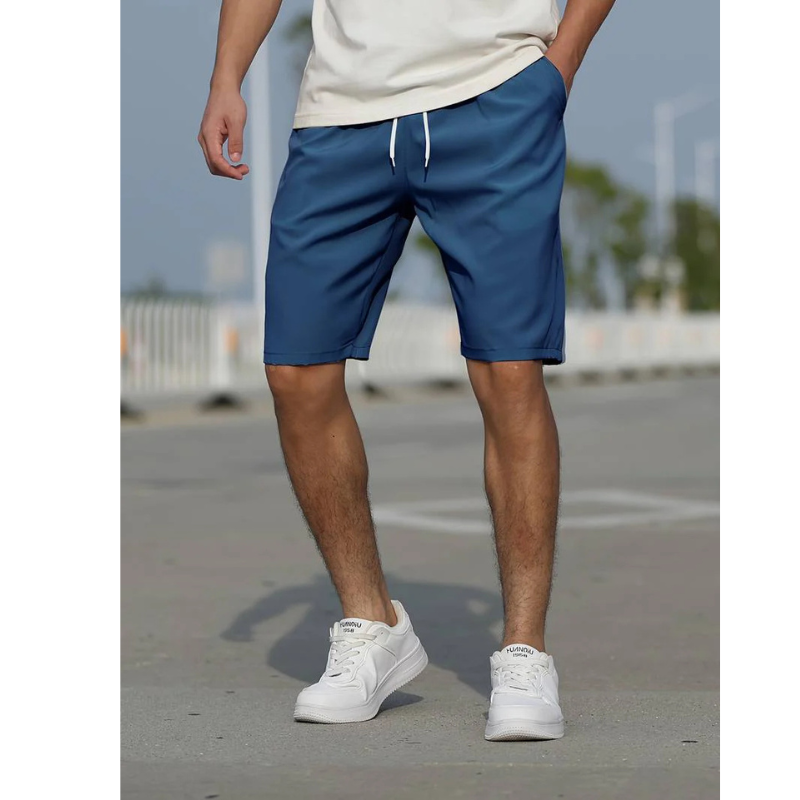 Men Drawstring Waist Shorts | Low Rise Waist Pull-on Design