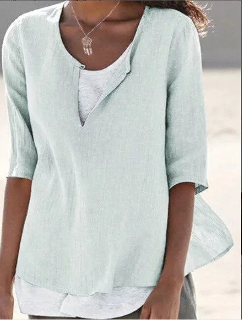 Women Blouse | Relaxed Fit Layered Silhouette Design