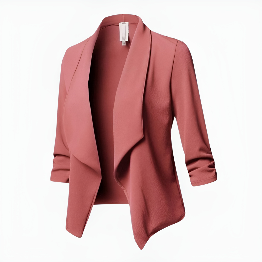 Women Formal Blazer | Long Sleeve Slim Cut Silhouette Design Detail