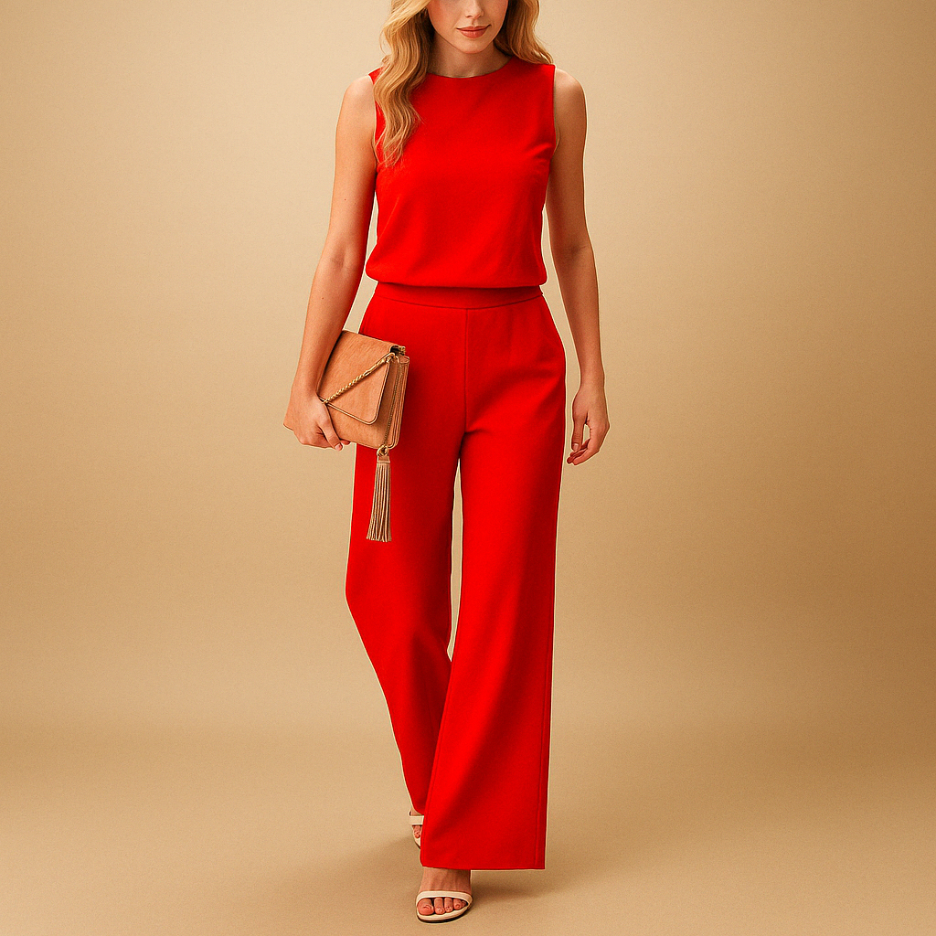 Women Jumpsuit | Wide Leg and Round Neck Design