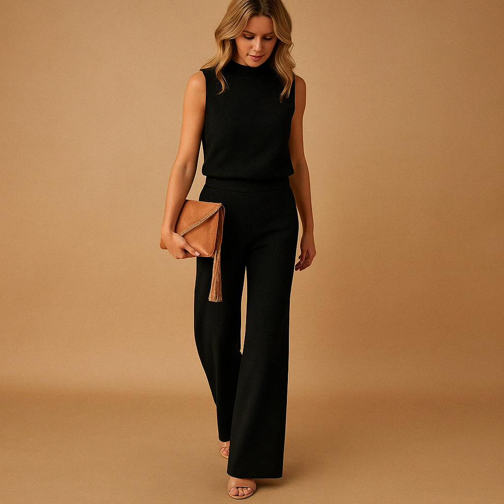 Women Jumpsuit | Wide Leg and Round Neck Design