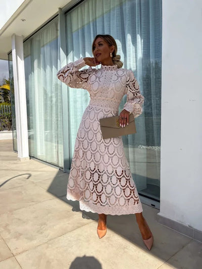 Lace Midi Dress for Women – Timeless Elegant Occasion Dress