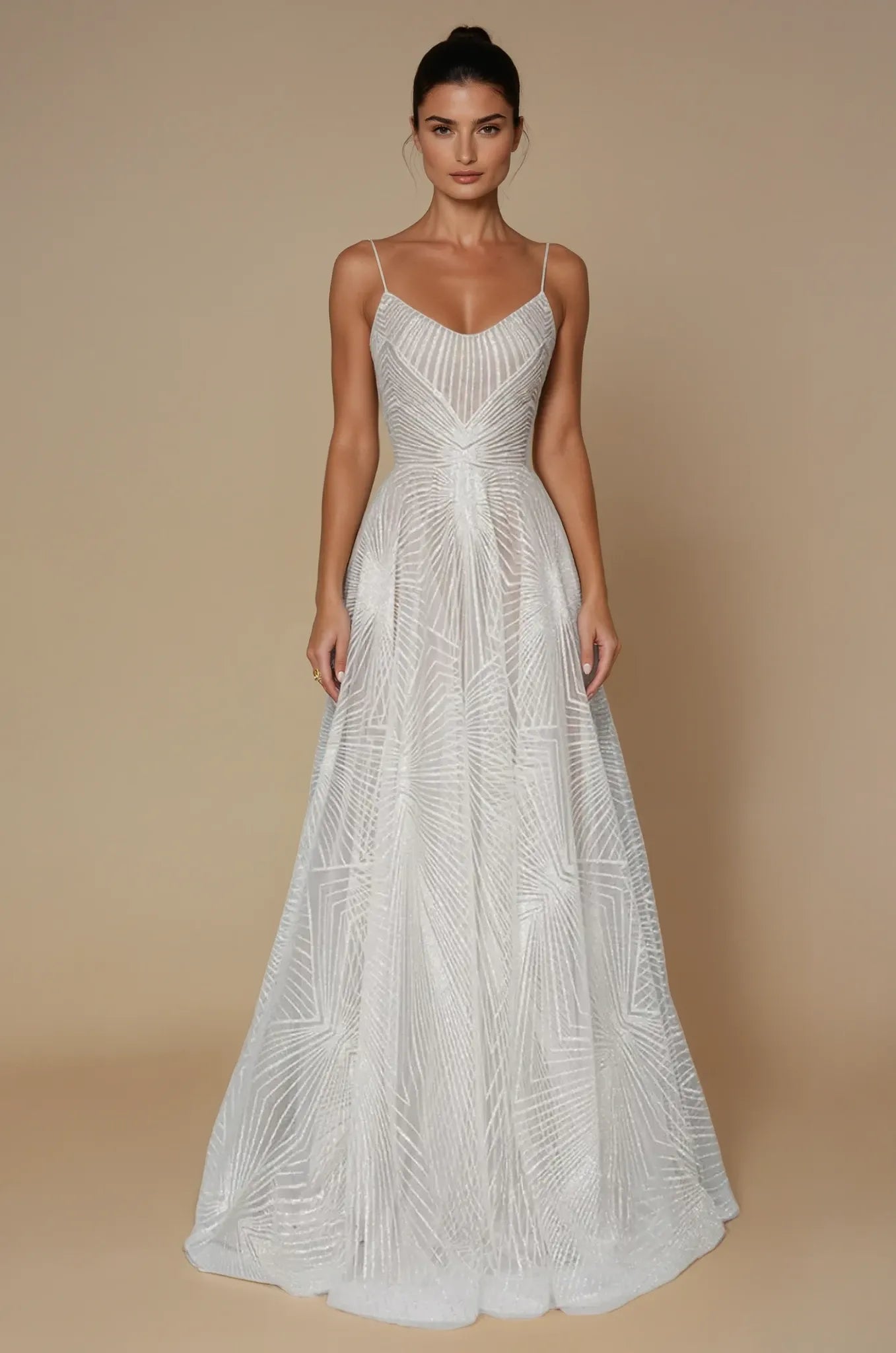 Sequin Pleated Maxi Dress for Women – Elegant Formal Evening Gown