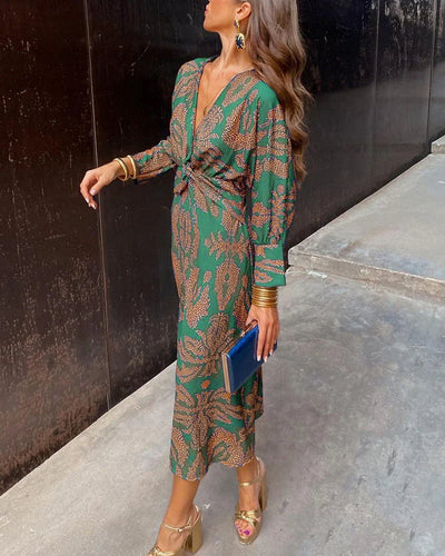 Twist Front Midi Dress for Women – Sustainable Elegant Style