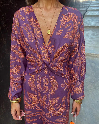 Twist Front Midi Dress for Women – Sustainable Elegant Style