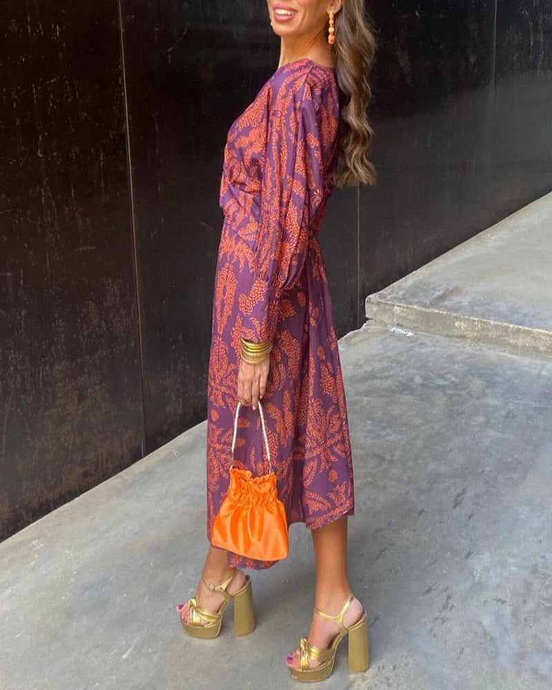 Twist Front Midi Dress for Women – Sustainable Elegant Style