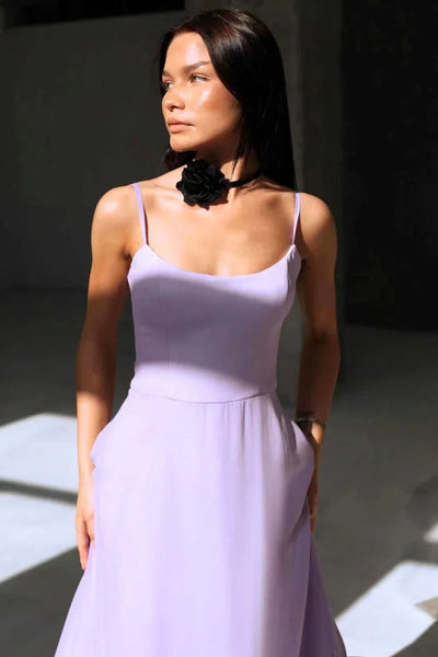 Petal Twist Midi Dress for Women – Flowy Everyday Elegance