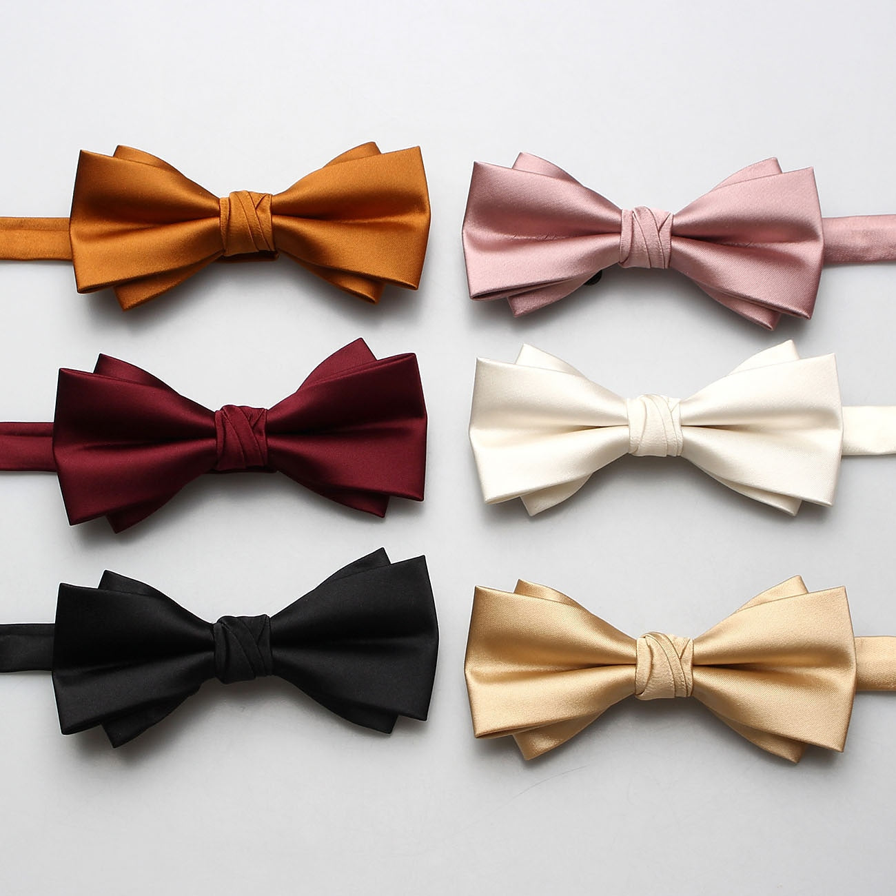 Men's Bow Tie | Double-Layered Structure Adjustable Neck Strap Design