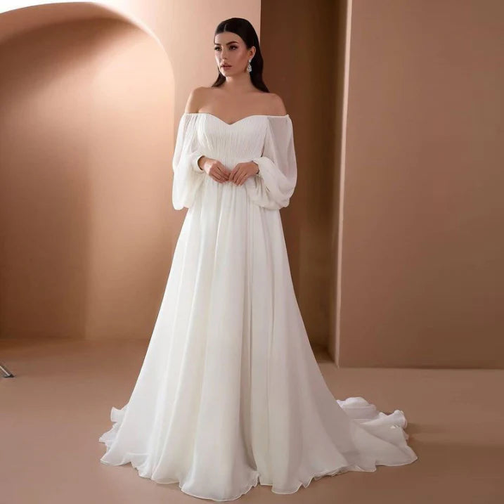 Women's Wedding Dress | Elegant Maxi Fit with Slit Detail
