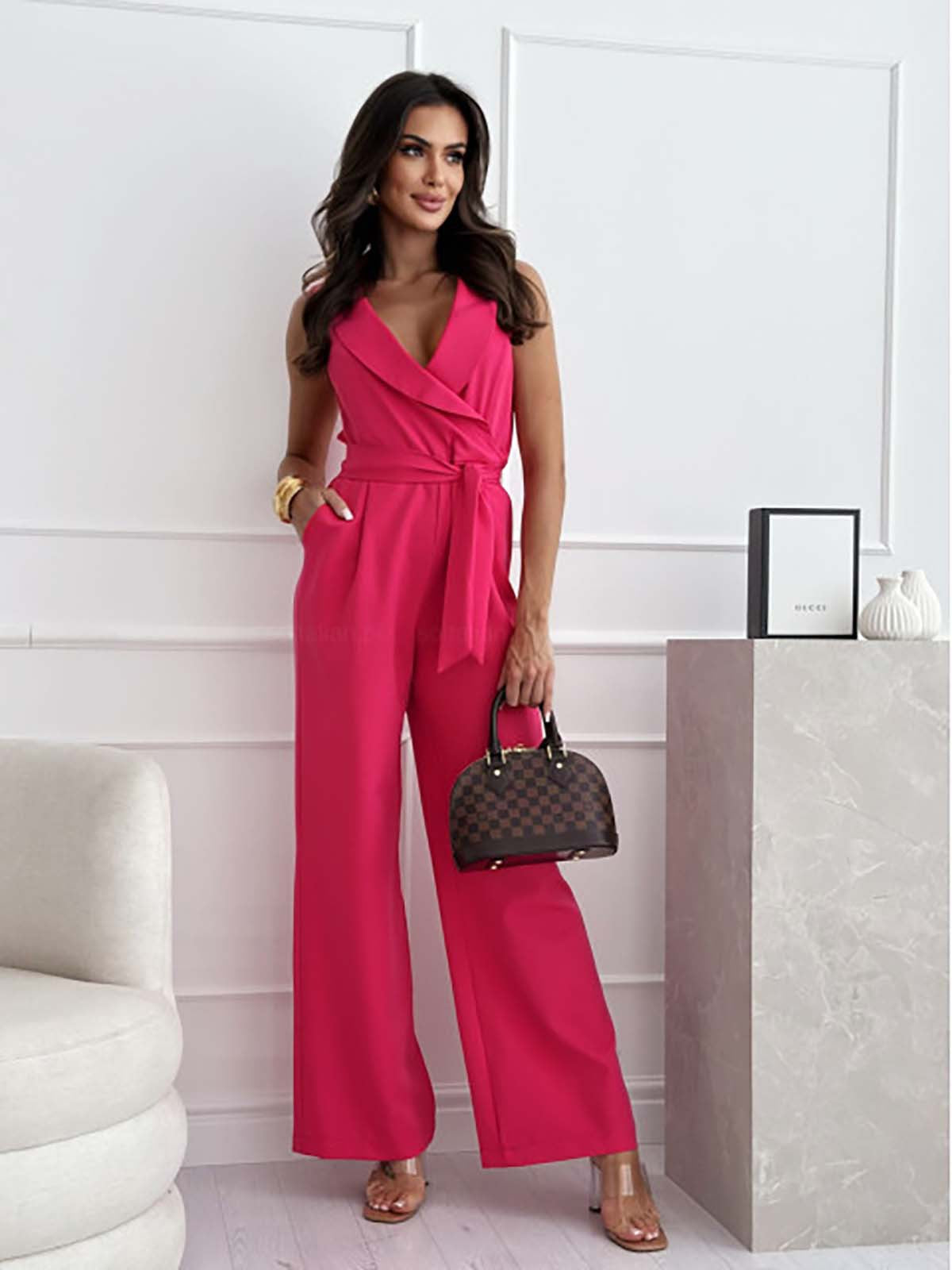 Women Jumpsuit | Sleeveless One-piece Design