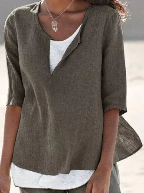 Women Blouse | Relaxed Fit Layered Silhouette Design