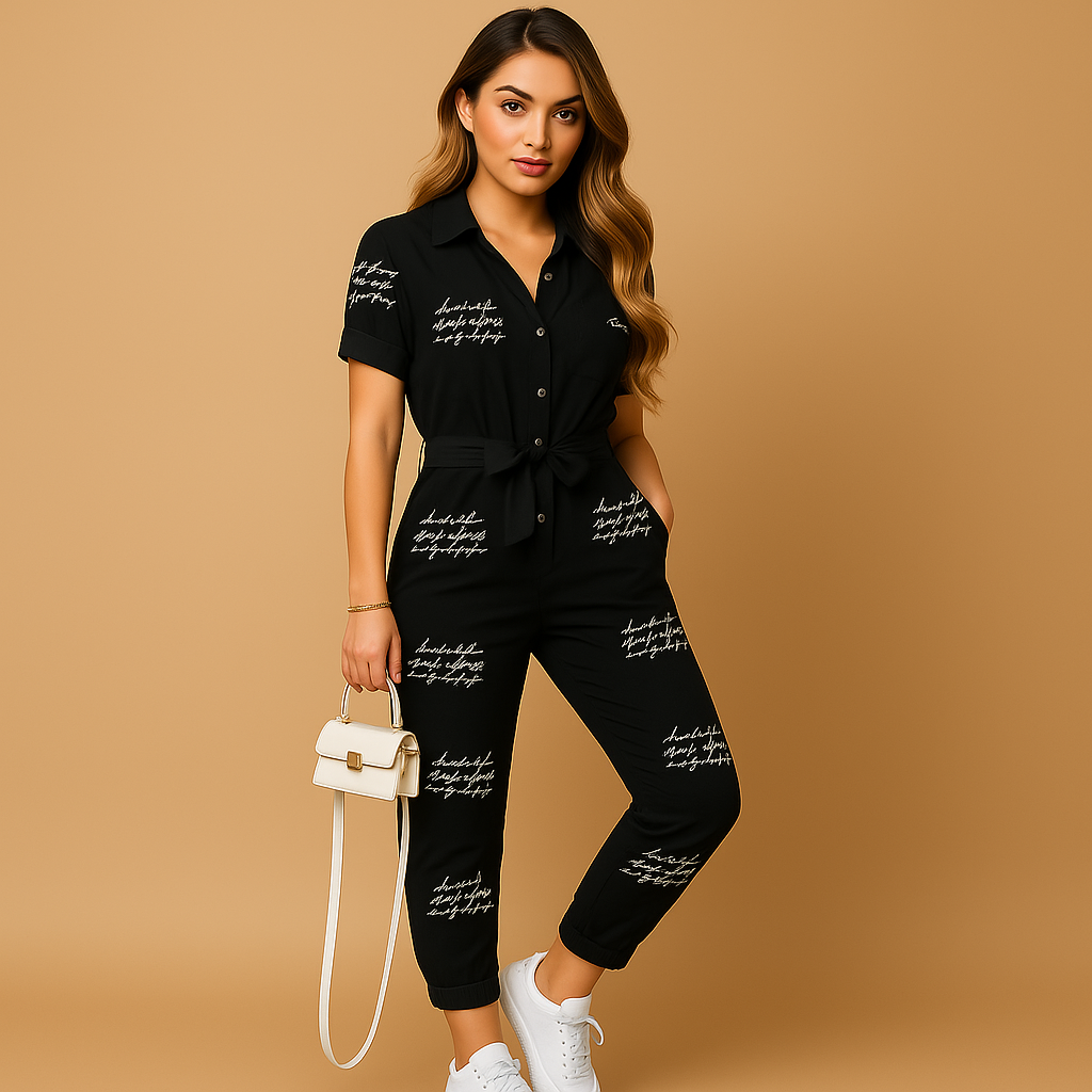 Women Jumpsuit | Fitted One-piece Design with Front Button Closure