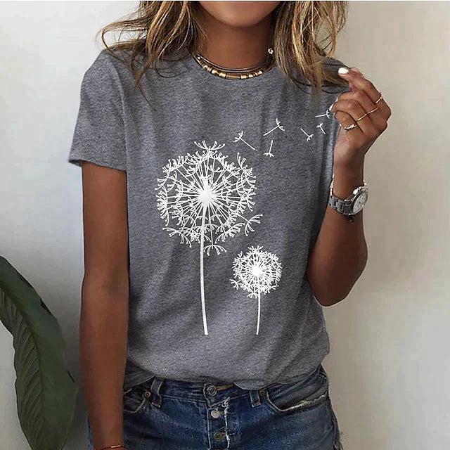 Women T-Shirt | Round Neck Short Sleeve Summer Wear Top Design