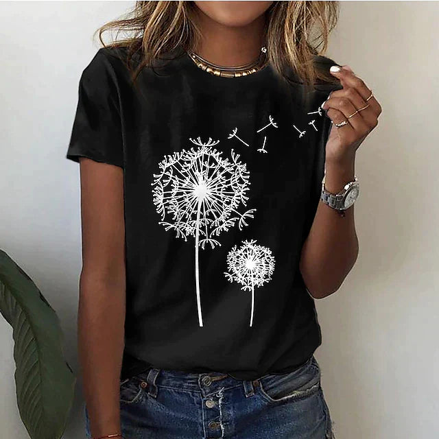 Women T-Shirt | Round Neck Short Sleeve Summer Wear Top Design