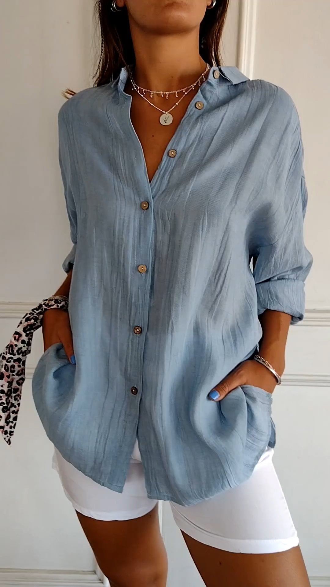 Women Button-Down Shirt | Classic Fit Front Button Closure Design